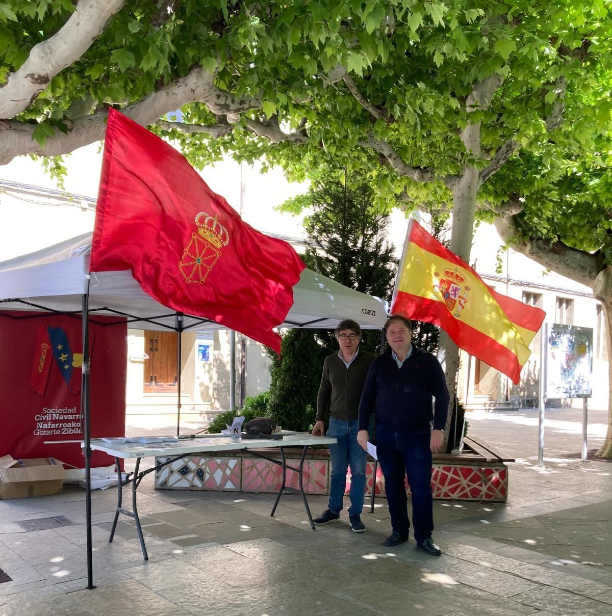 Carpa informativa de SCN en Tafalla