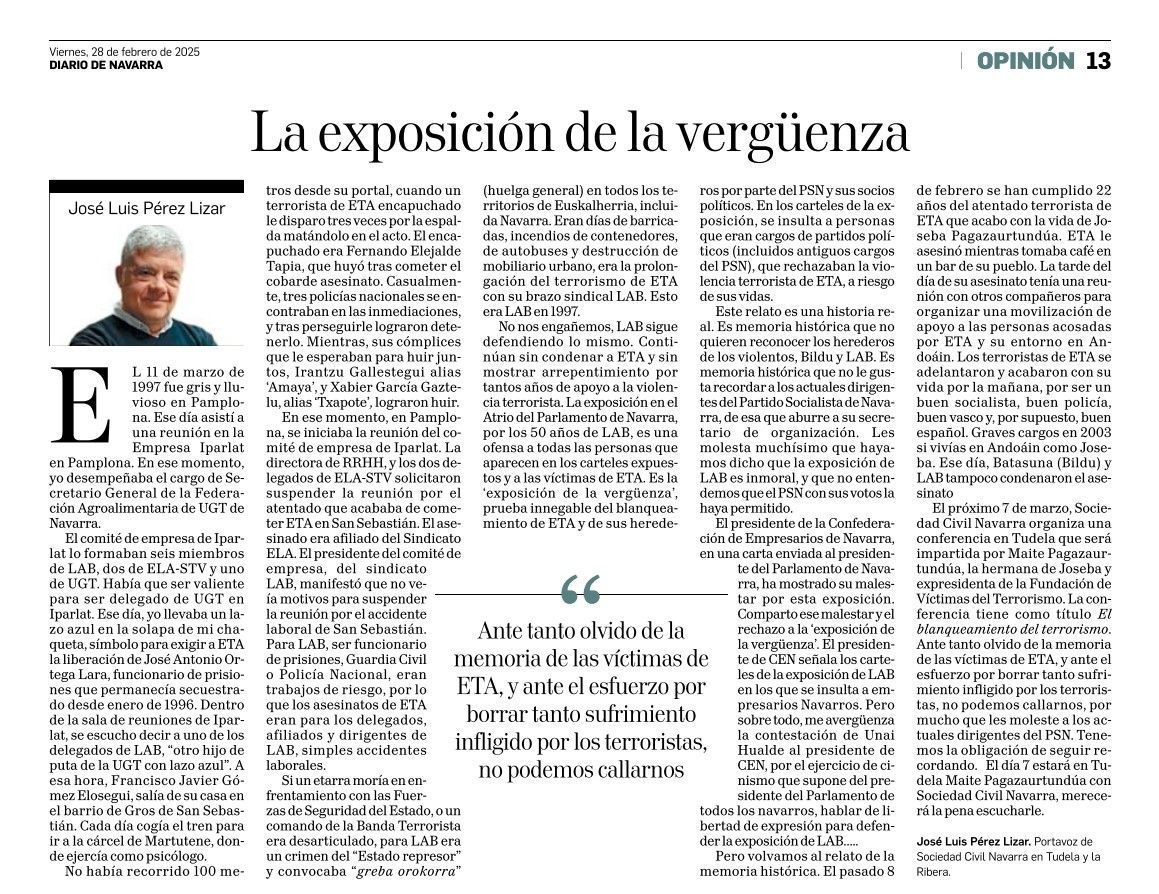 Articulo DN: La exposición de la vergüenza
